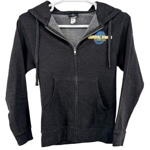 Universal Studios Hoodie Unisex XS Gray Florida Full Zip Graphic Sweatshirt